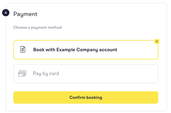 Confirm booking